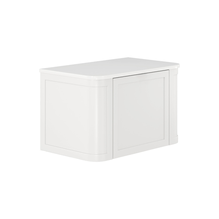 fienza Mila Curved Satin White 750 Wall Hung Cabinet