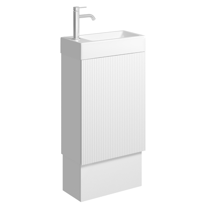 fienza Minka 450 Vanity on Kickboard No Overflow Satin White
