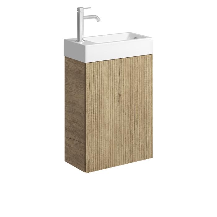 fienza Minka 450 Wall-Hung Vanity with Overflow Scandi Oak
