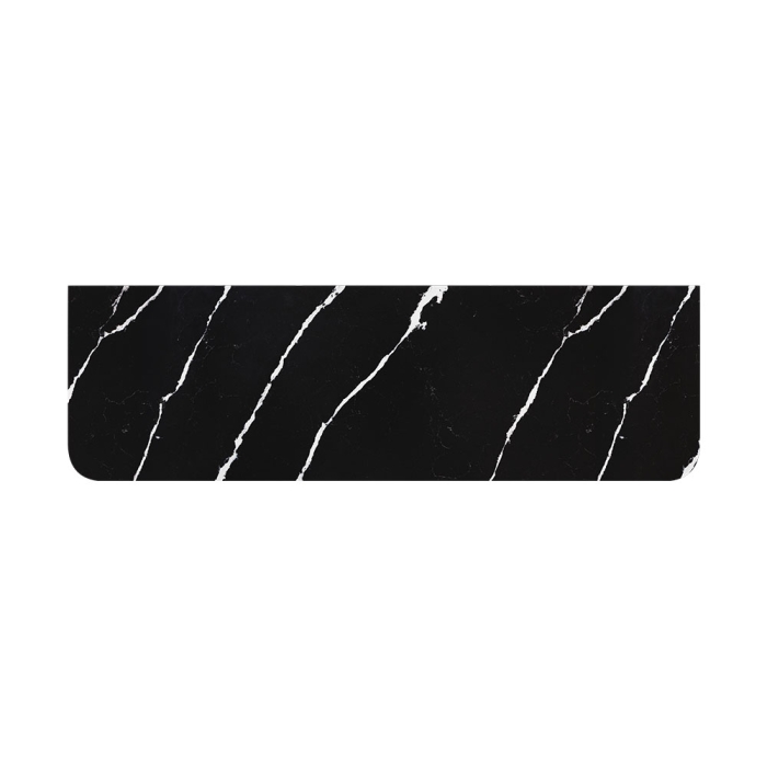 fienza Nero Vena Silica Free Stone Top Curved Full Depth 1500mm