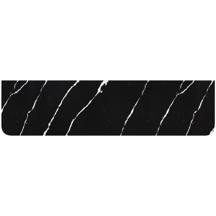 fienza Nero Vena Silica Free Stone Top Curved Full Depth 1800mm