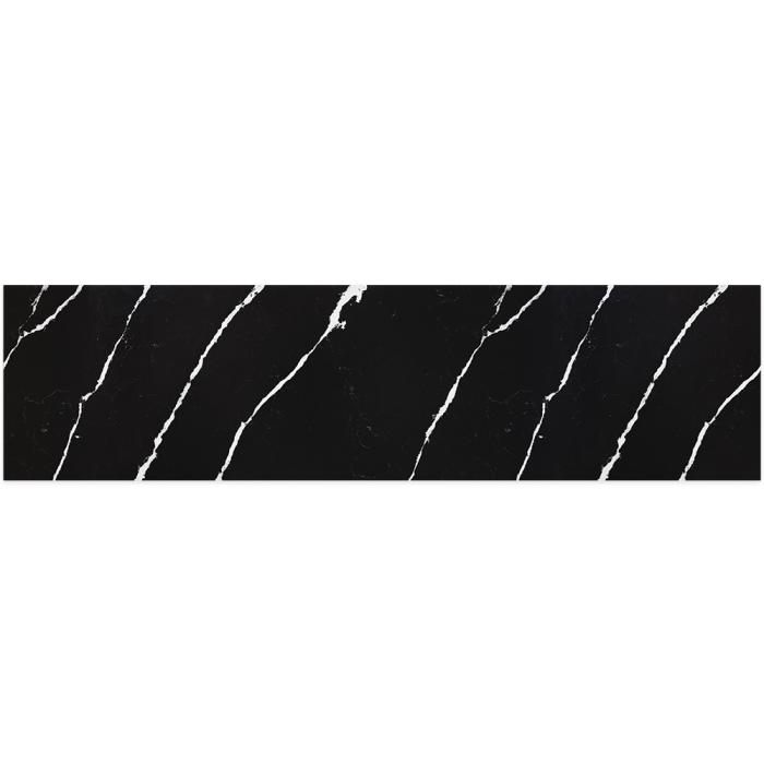 fienza Nero Vena Silica Free Stone Top Rectangular Full Depth 1800mm