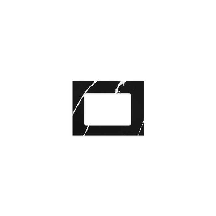 fienza Nero Vena Silica Free Stone Top Rectangular Full Depth with Single Undermount Basin Hole 600mm