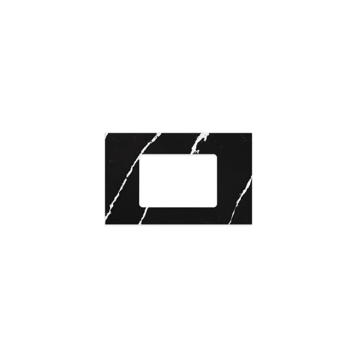 fienza Nero Vena Silica Free Stone Top Rectangular Full Depth with Single Undermount Basin Hole 750mm