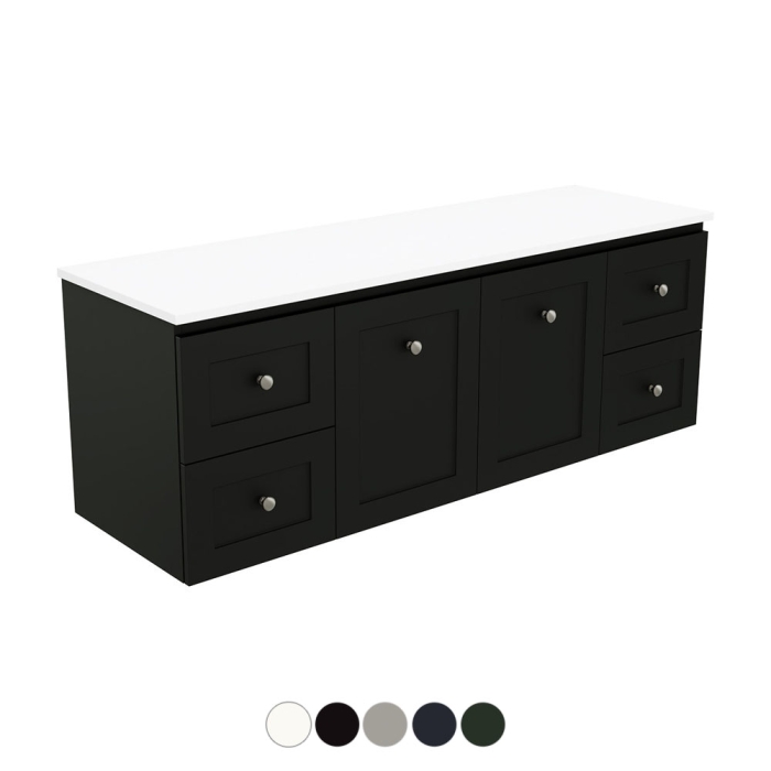 fienza Newport Door & Drawer 1500 Single Bowl Wall Hung Vanity