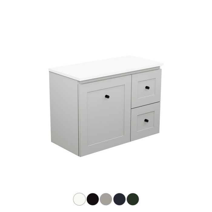 fienza Newport Ensuite Door & Drawer 750 Wall Hung Vanity