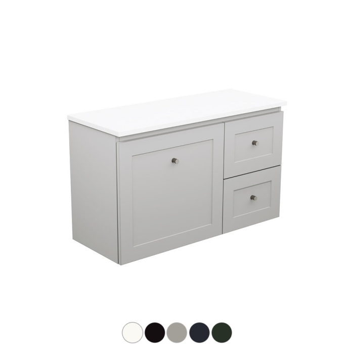 fienza Newport Ensuite Door & Drawer 900 Wall Hung Vanity