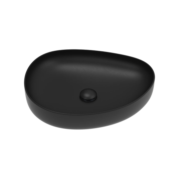 fienza Pebble Medium Above Counter Basin Matte Black
