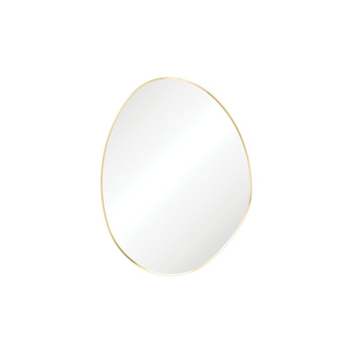 fienza Pebble Urban Brass Asymmetrical Framed Mirror 700 x 920mm
