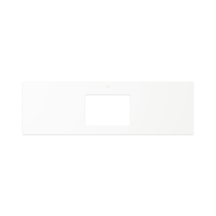 fienza Pure White Solid Surface Top Rectangular Full Depth with Single Undermount Basin Hole & Tap Hole 1500mm