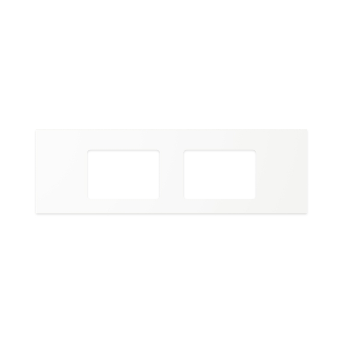 fienza Pure White Solid Surface Top Rectangular Full Depth with Double Undermount Basin Holes 1500mm