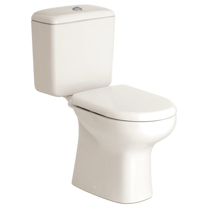 fienza RAK Liwa Ivory Close-Coupled Toilet Suite Ivory with P-Trap
