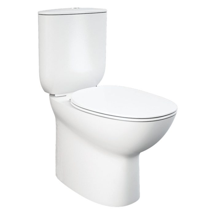 fienza RAK Morning Back-to-Wall Toilet Suite Alpine White with Bottom Inlet
