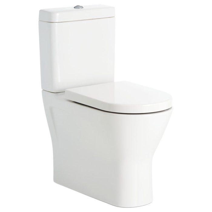 fienza RAK Resort Back-to-Wall Toilet Suite Gloss White with Bottom Inlet