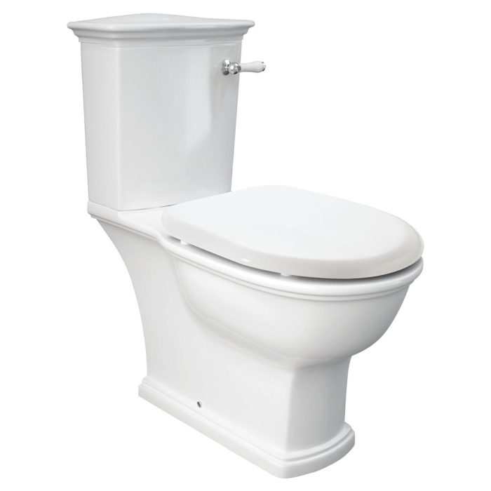 fienza RAK Washington Front Lever Close-Coupled Toilet Suite Alpine White with P-Trap