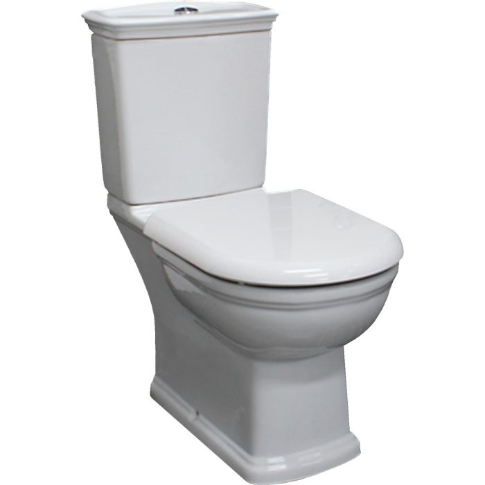 fienza RAK Washington White Close-Coupled Toilet Suite Alpine White with P-Trap