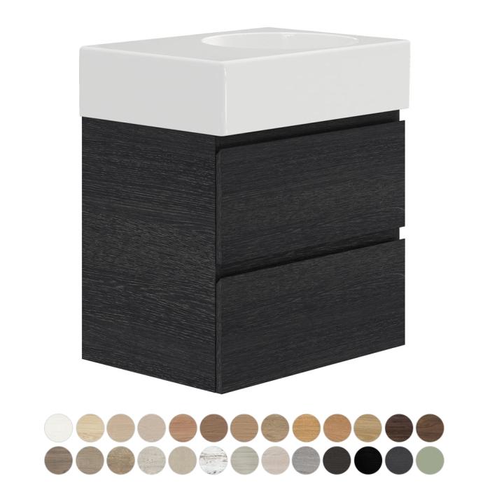 fienza Reba Ensuite Drawer 600 Right Bowl Wall Hung Vanity