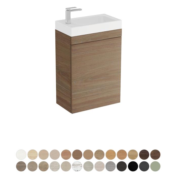 fienza Riley Slim Ensuite 450 Wall Hung Vanity Denzel Basin-Top