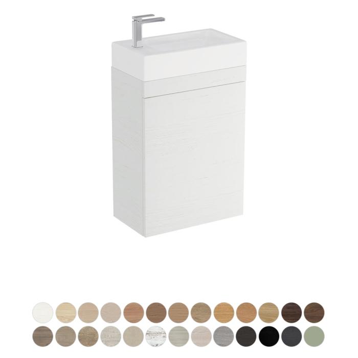 fienza Riley Slim Ensuite 450 Wall Hung Vanity Ralph Basin-Top