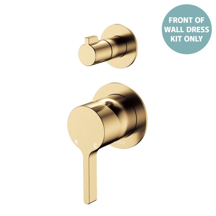 fienza Sansa Wall Diverter Mixer Dress Kit Small Round Plates Urban Brass