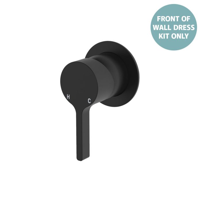 fienza Sansa Wall Mixer Dress Kit Small Round Plate Matte Black