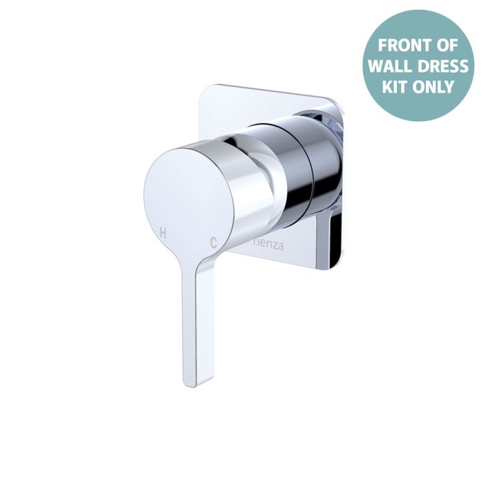 fienza Sansa Wall Mixer Dress Kit Square Plate Chrome