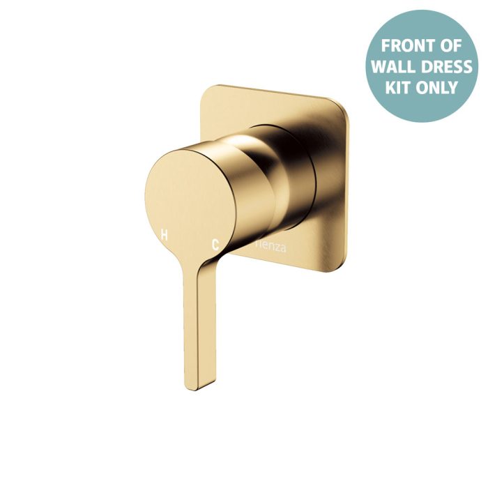 fienza Sansa Wall Mixer Dress Kit Square Plate Urban Brass
