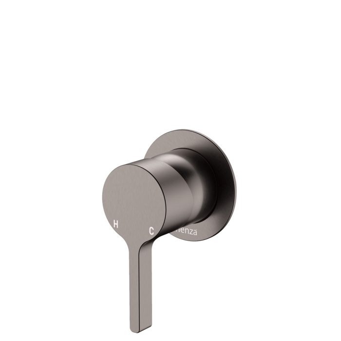 fienza Sansa Wall Mixer Small Round Plate Gun Metal