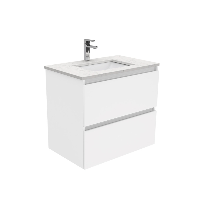 fienza Sarah Bianco Marble Undermount 750 Quest Wall-Hung Vanity