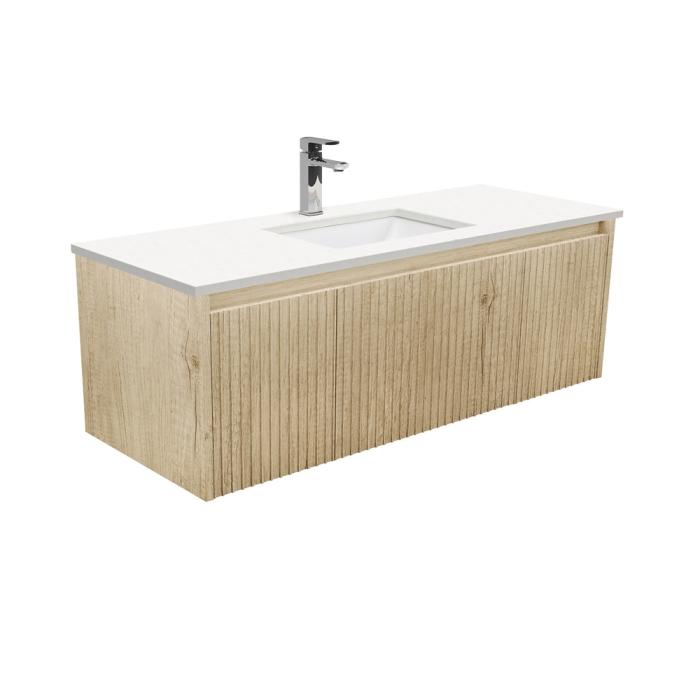 fienza Sarah Crystal Pure Undermount 1200 Alina Scandi Oak Wall-Hung Vanity