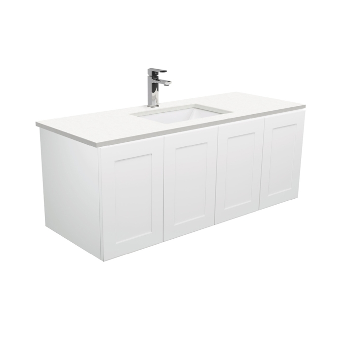 fienza Sarah Crystal Pure Undermount 1200 Mila Wall-Hung Vanity