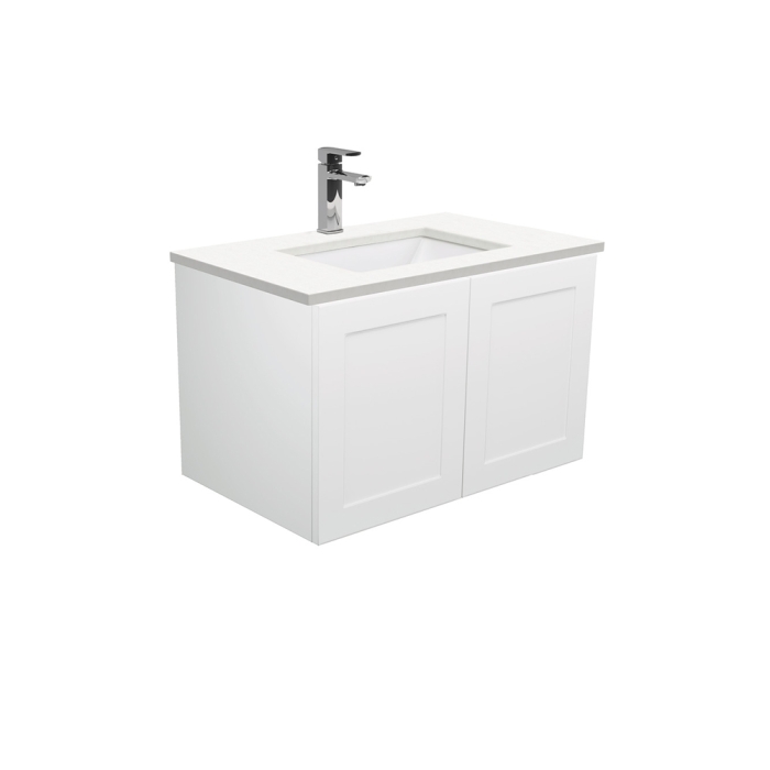 fienza Sarah Crystal Pure Undermount 750 Mila Wall-Hung Vanity Right Drawers