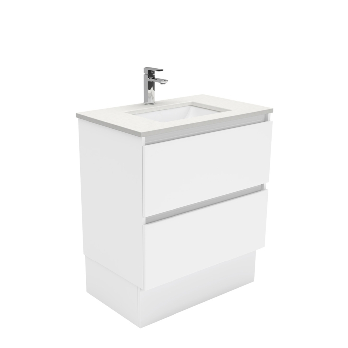 fienza Sarah Crystal Pure Undermount 750 Quest Vanity on Kick