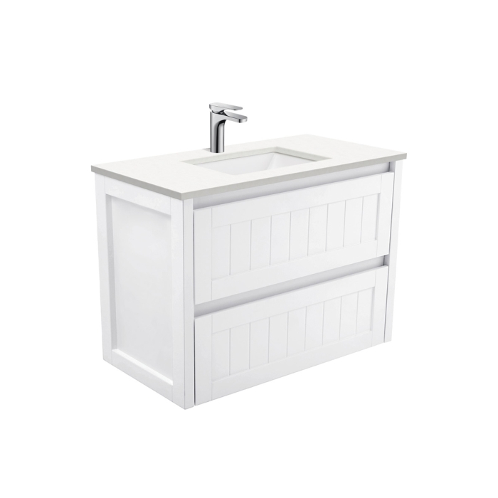 fienza Sarah Crystal Pure Undermount 900 Hampton Wall-Hung Vanity