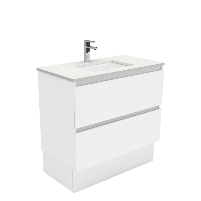 fienza Sarah Crystal Pure Undermount 900 Quest Vanity on Kick