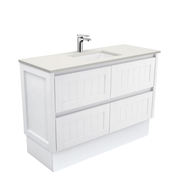 fienza Sarah Roman Sand Undermount 1200 Hampton Vanity on Kick