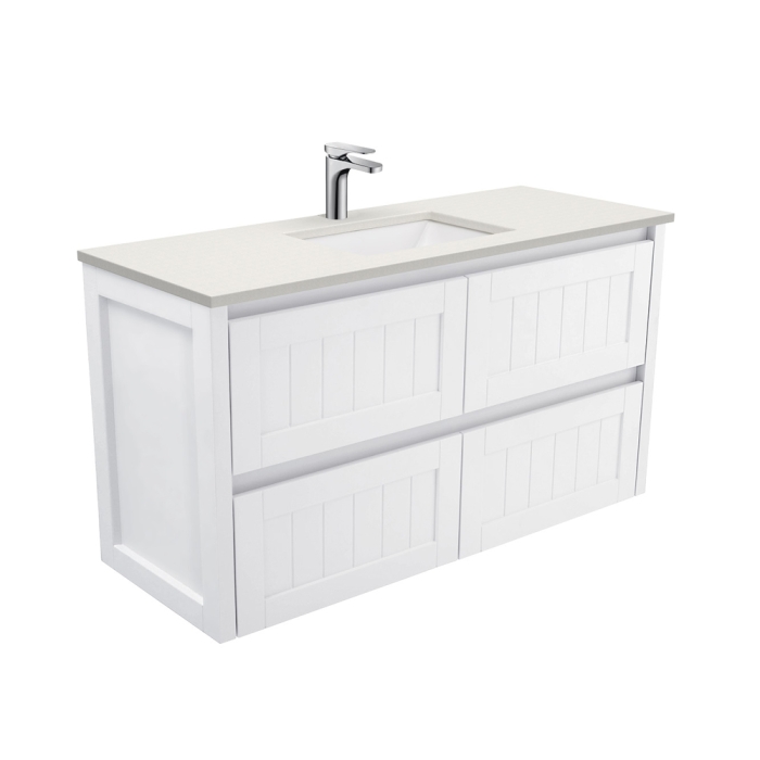fienza Sarah Roman Sand Undermount 1200 Hampton Wall-Hung Vanity