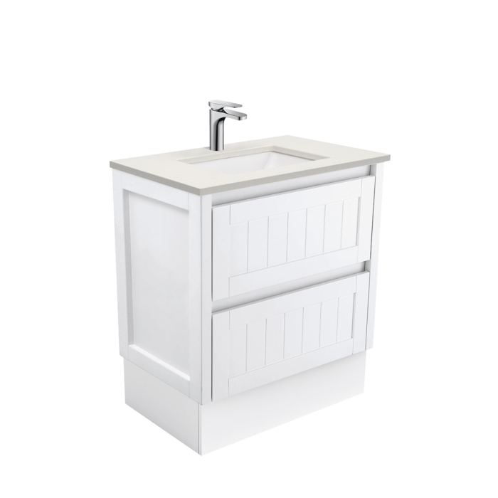fienza Sarah Roman Sand Undermount 750 Hampton Vanity on Kick