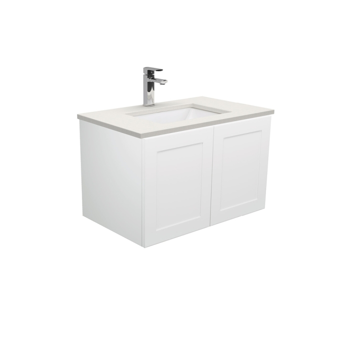 fienza Sarah Roman Sand Undermount 750 Mila Wall-Hung Vanity Right Drawers