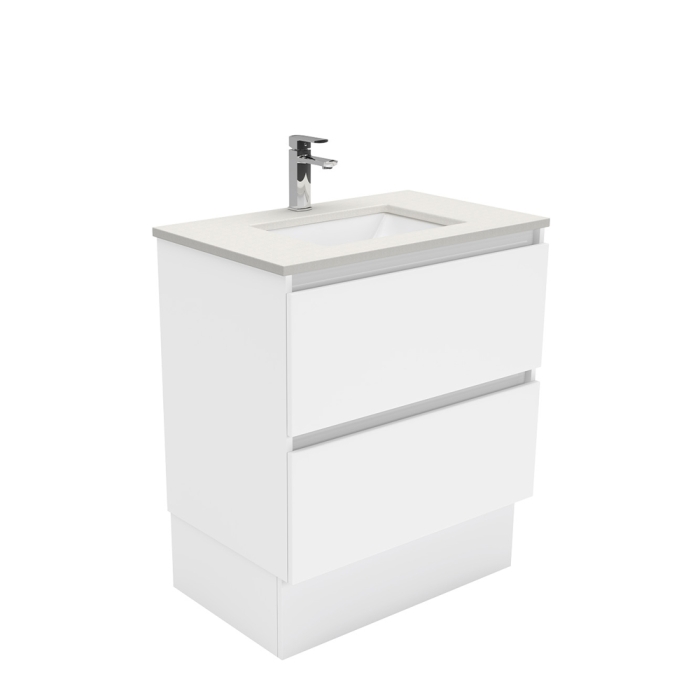 fienza Sarah Roman Sand Undermount 750 Quest Vanity on Kick