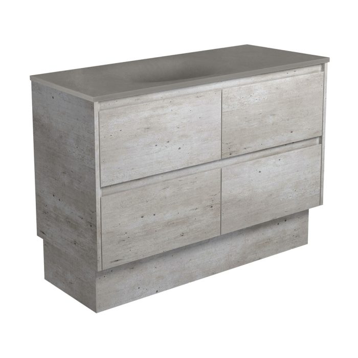 fienza Satori Amato 1200 Industrial Vanity On Kick Industrial Panels