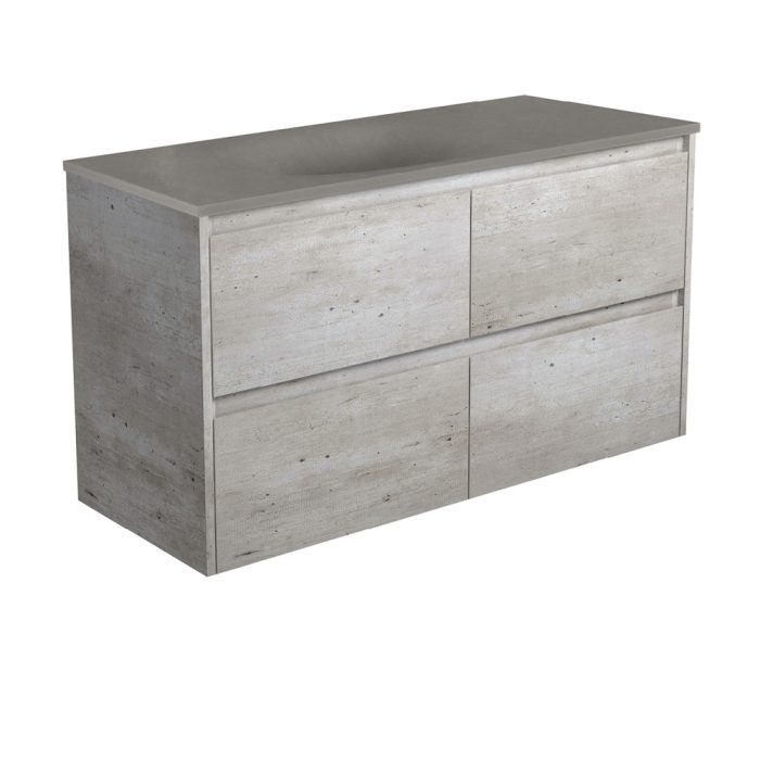 fienza Satori Amato 1200 Industrial Wall-Hung Vanity Industrial Panels