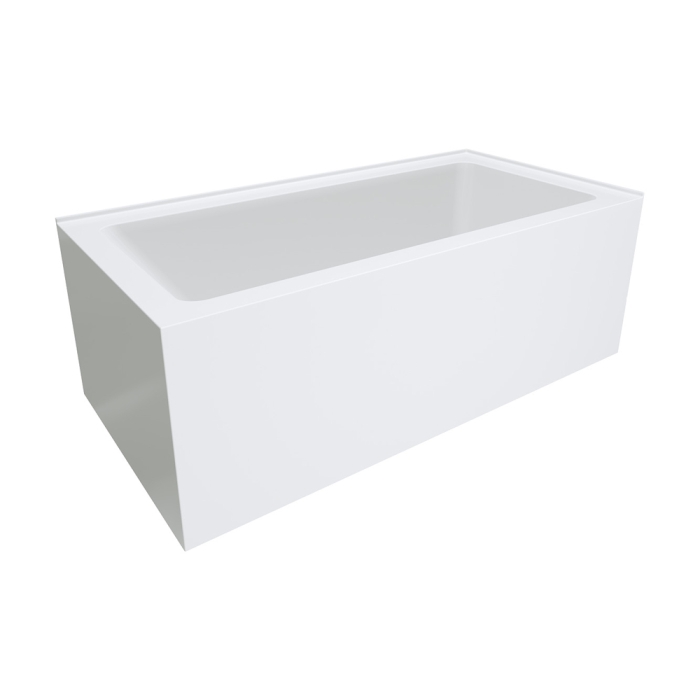 fienza Sentor Left-Hand Acrylic Corner Bath with Overflow 1500mm