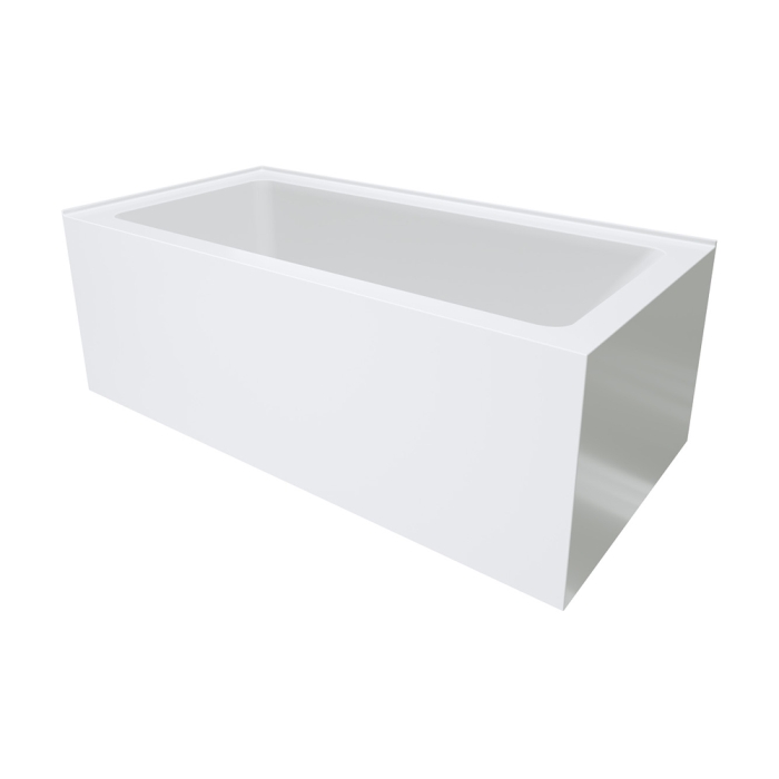 fienza Sentor Right-Hand Acrylic Corner Bath with Overflow 1500mm
