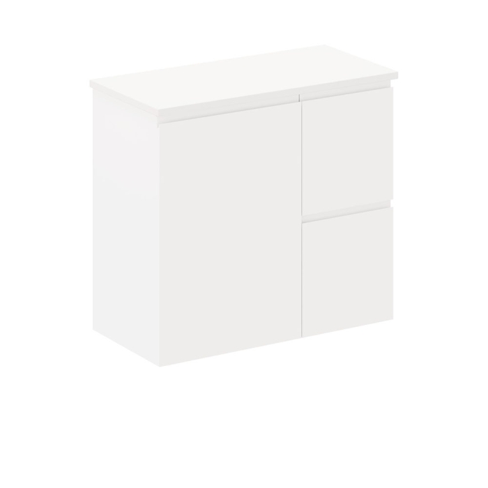 fienza Siska 750mm Ensuite Depth Wall Hung Cabinet Right Drawers