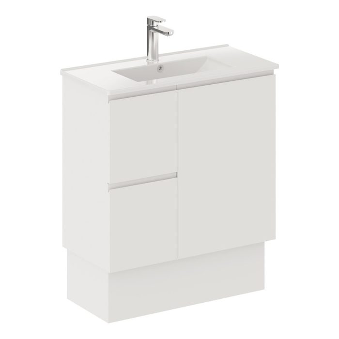fienza Siska Slim 750 Vanity on Kickboard Left Drawers