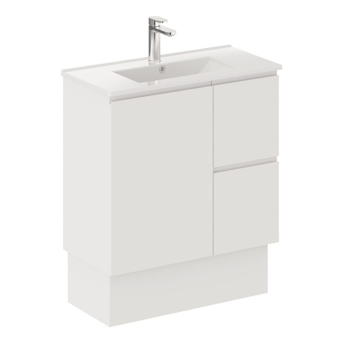 fienza Siska Slim 750 Vanity on Kickboard Right Drawers