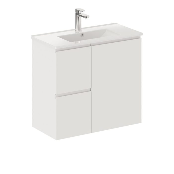 fienza Siska Slim 750 Wall-Hung Vanity Left Drawers