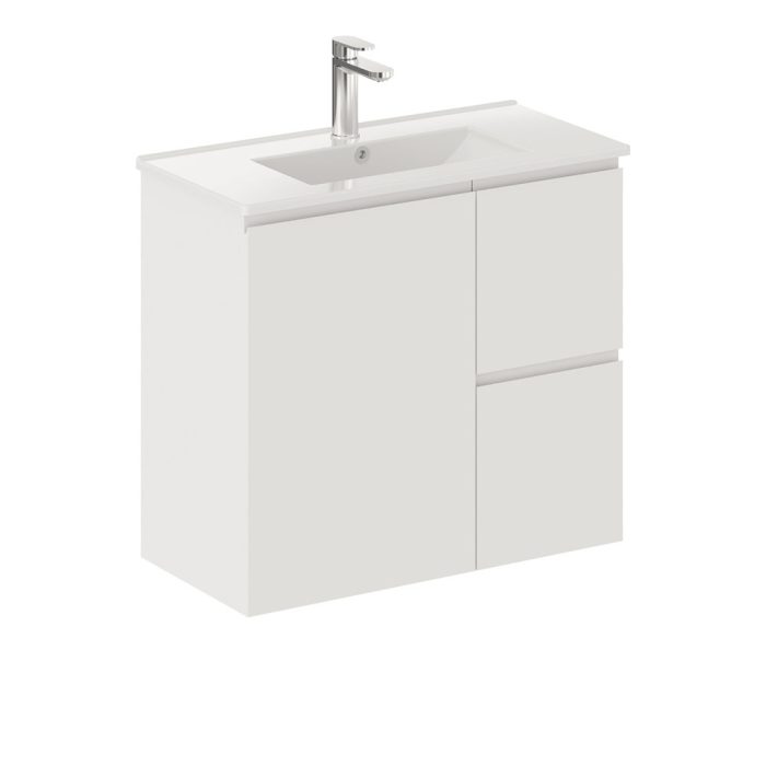 fienza Siska Slim 750 Wall-Hung Vanity Right Drawers