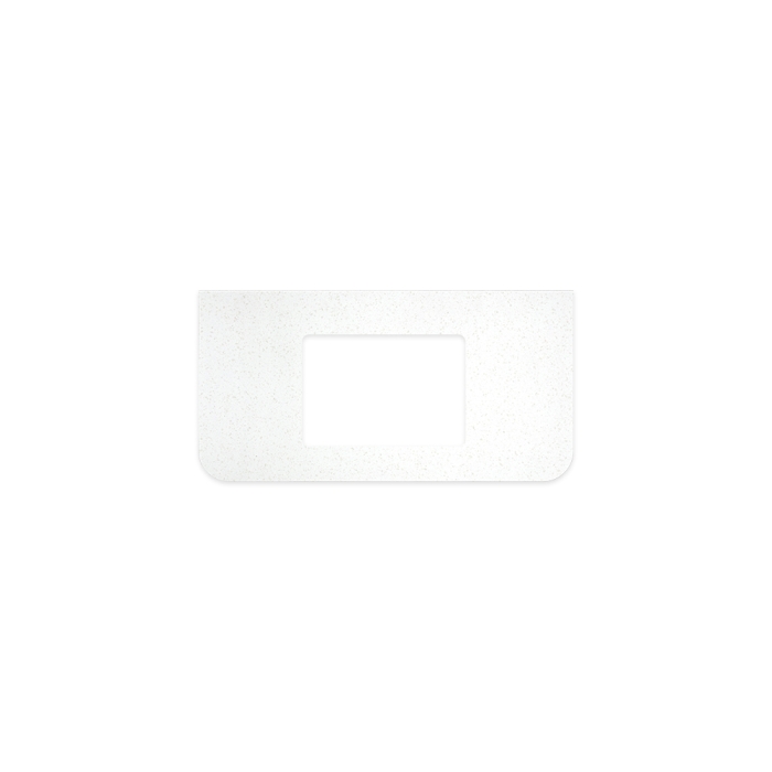 fienza Snowflake Solid Surface Top Curved Full Depth with Single Undermount Basin Hole 900mm